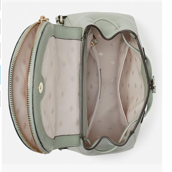 KATE SPADE MEDIUM FLAP PEBBLED LEATHER BACKPACK - Picture 3 of 15